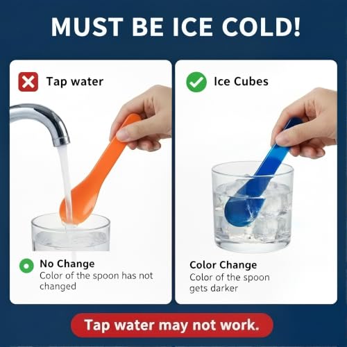 Color Changing Ice Cream Spoons - 28-Pack Flexible 5.15" Spoons
