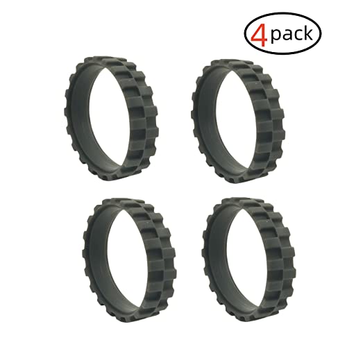 Bumooby Replacement Wheel Tires for iRobot Roomba - Grey, 4 Pack