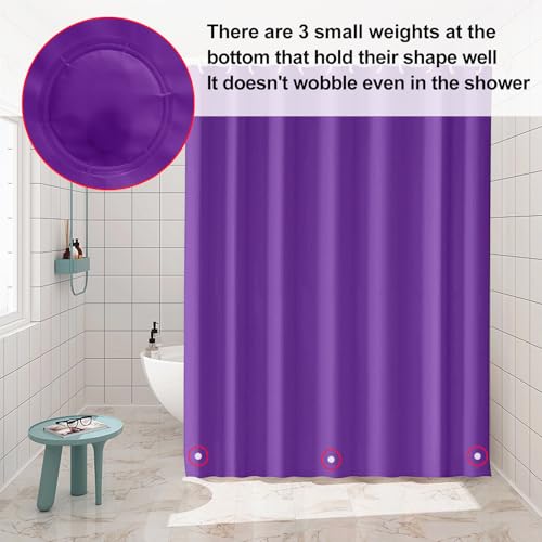 Timecity Waterproof Shower Curtain Liner with Magnets - 71x71 inch
