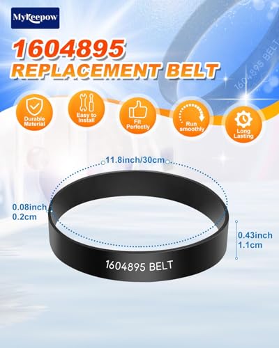 1604895 Replacement Belt for Bissell Powerforce Compact Upright Vacuum, 3 Pack