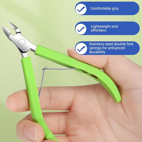 Cuticle Nipper with Anti-Slip Silicone Handle and Precision Blade