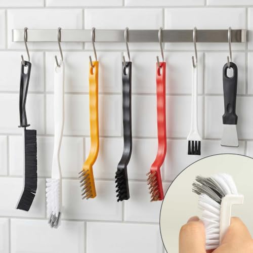 12-Piece Crevice Cleaning Brush Set with Scraper for Grout and Kitchen