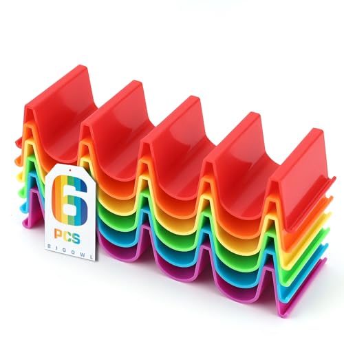 BPA-Free 6-Color Taco Holder Stand - Stackable 6-Slot Design