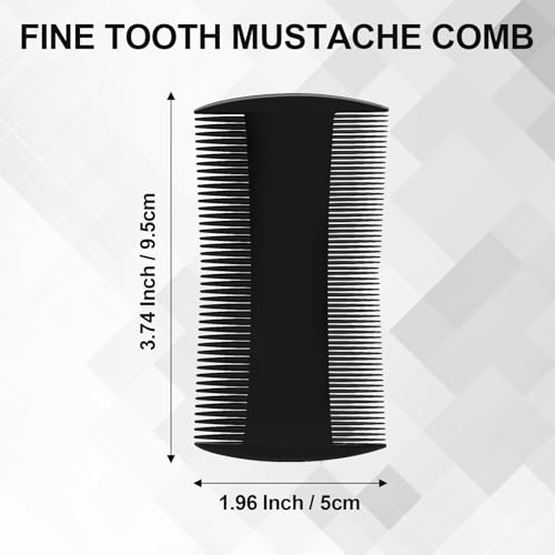 Qjaiune Double Sided Pocket Beard Comb 5-Pack - Fine & Wide Tooth