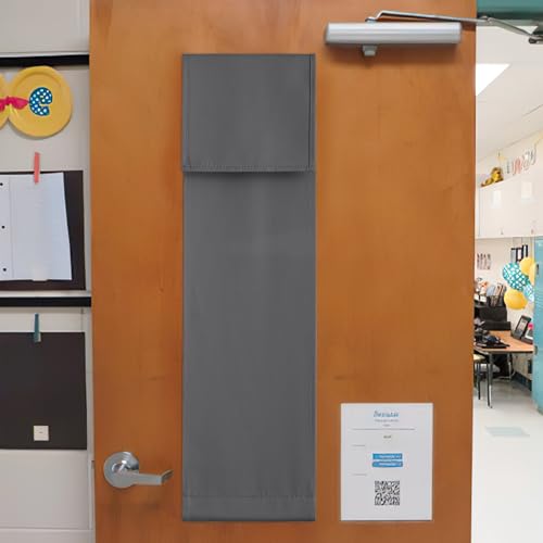 NICETOWN Grey Blackout Privacy Shade for Classroom Windows - 8" W x 36" L