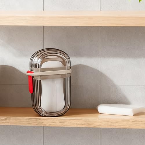 Portable Travel Soap Case - Drainable, Leak-Proof, Clear Plastic