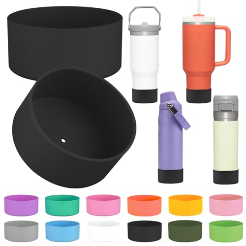 2Pcs Silicone Boot Sleeve for Stanley IceFlow Fast Flow Water Bottle 24oz,Silicone Boot Bumper for Stanley Quencher 40oz,for IceFlow 20oz 30oz,for Quick Flip GO 24oz Bottle£¨Thickened£©