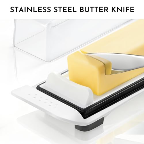 IKOCO White Butter Disher with Lid - Airtight Freshness Keeper