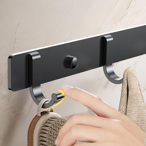 Heavy Duty Wall Mounted Coat Rack - Versatile Storage Hooks