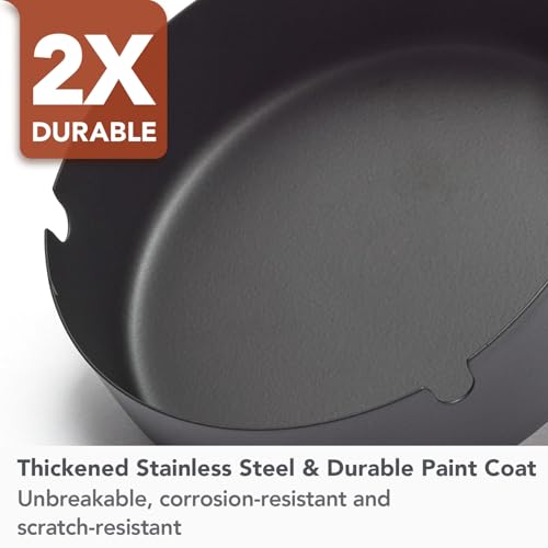 Windproof Stainless Steel Outdoor Ashtray with Lid - 2 Pack