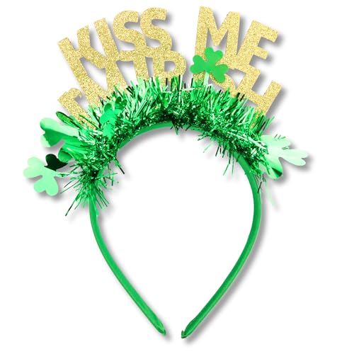 St. Patrick's Day Kiss Me I'm Irish Headband Party Accessory Green