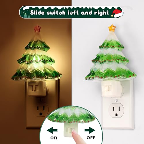 L LOHAS LED Christmas Tree Night Light 3000K Warm White - 2 Pack