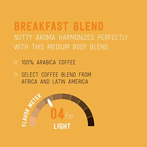 Happy Belly Breakfast Blend Coffee Pods, Light Roast, 100 Count (Pack of 2)