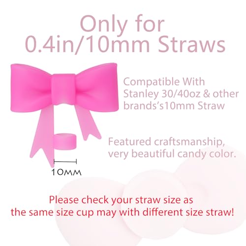 Silicone Bow Straw Covers for Stanley Tumbler - 3 Pack