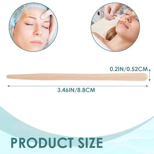 Disposable Small Waxing Spatulas 200 Pcs - Wooden Facial Hair Removal Sticks