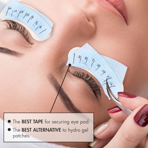 Embagol Blue Silicone Lash Tape for Eyelash Extensions, Waterproof & Hypoallergenic