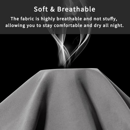 NookZuzu King Size Zipper Pillow Cases - Dark Gray, 20x36 Inch Set of 2