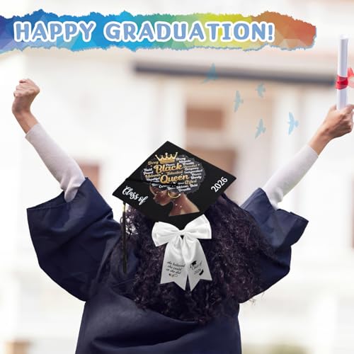 Graduation Cap and Jumbo Bow Set for Women - Class of 2026