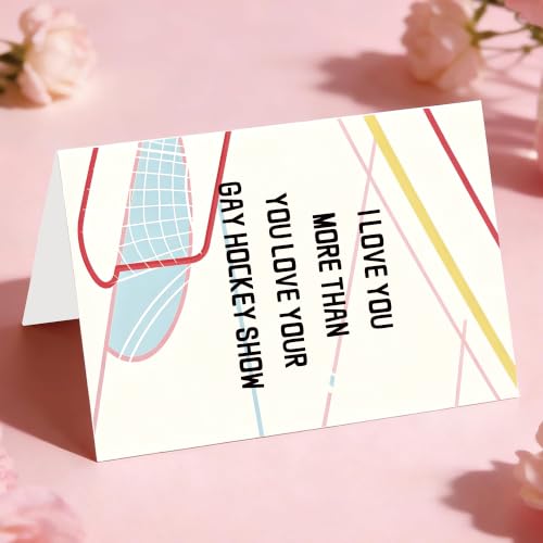 Funny Hockey Romance Birthday Card for Book Lovers