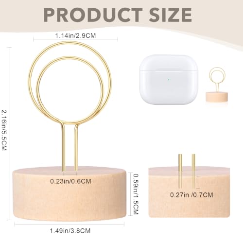 Gold Table Number Holders - Pack of 10 Metal Wire with Wood Base for Weddings & Events