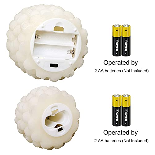 Ivory Pine Cone Flickering Flameless Candles with Remote & Timer - 2 Pack