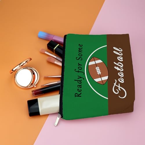 Football Makeup Bag Soccer Theme Cosmetic Pouch for Fans and Players