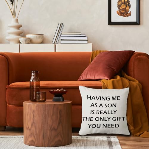 JINYO 18x18 Flannel Decorative Pillow Cover – Perfect Gift for Parents