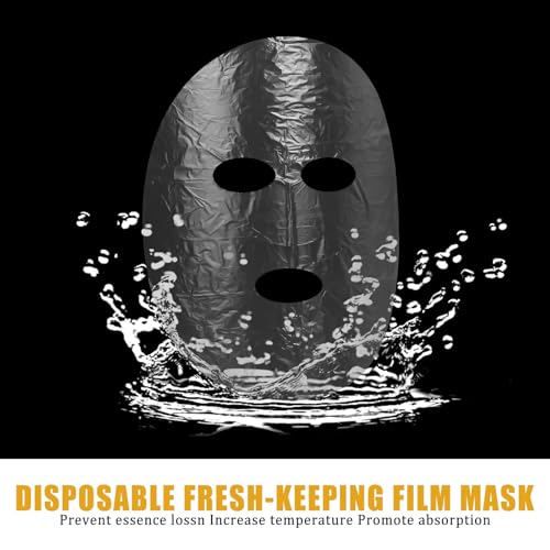 Salbsever 200 Pcs Disposable Plastic Facial Sheet Masks for Skin Care & DIY Spa
