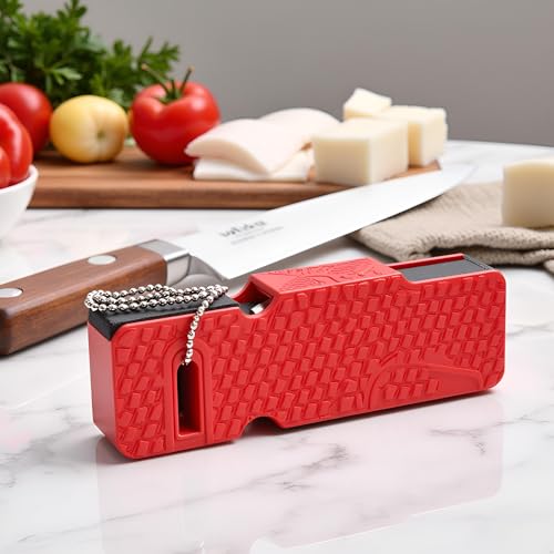 Portable Mini Whetstone Sharpener for Kitchen Knives & Scissors