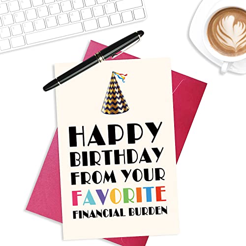 Funny Happy Birthday Card for Dad from Son or Daughter