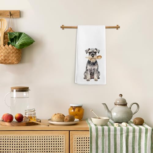 Mini Schnauzer Kitchen Towels - Funny Dog Gifts, 16x24 Inch