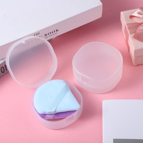 2Pcs Portable Toner Pad Travel Case - Durable PP Cotton Pad Holder