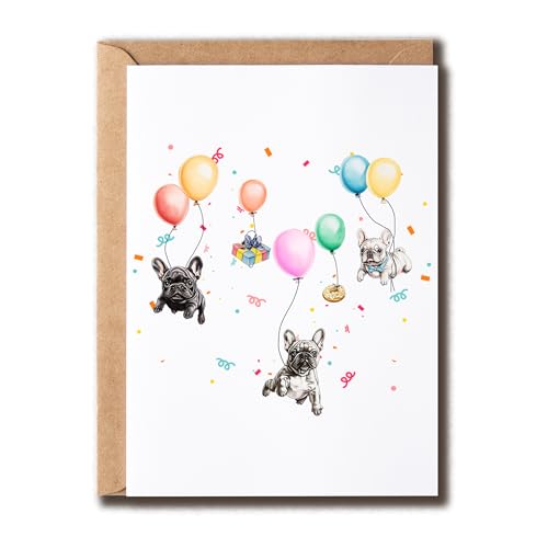 French Bulldog Birthday Card - Cute Dog Lover Card 5x7
