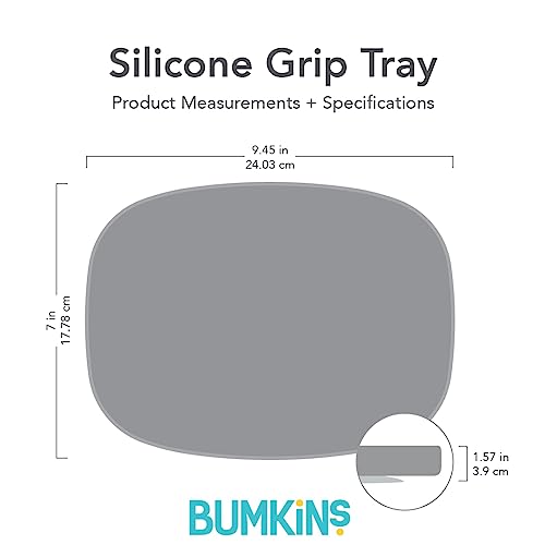 Bumkins Silicone Grip Suction Plate for Toddlers - Pink