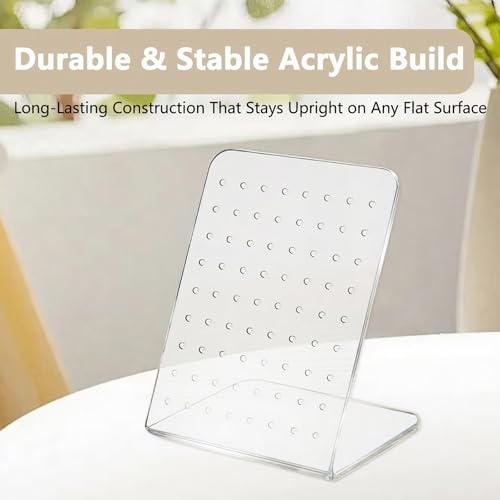 Acrylic Earring Holder Organizer - 72 Holes for Studs (2 Pack)