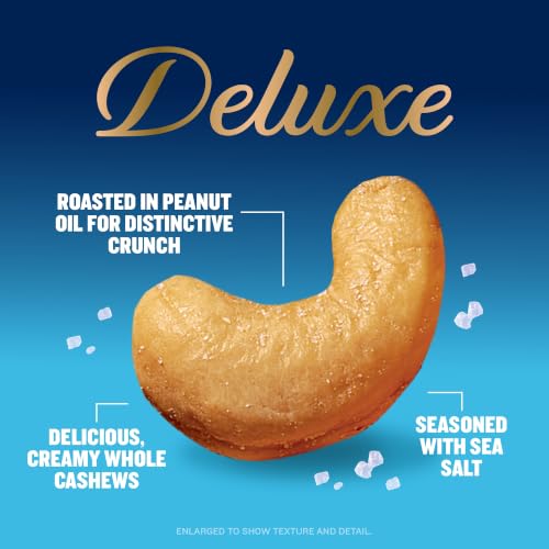 Plantainers Deluxe Salted Whole Cashews 18.25 Oz - Plant-Based Protein, Roasted & Ready to Snack - Pack of 1