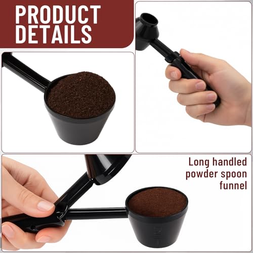2 Pack Powder Scoop Funnel for Protein & Coffee - Durable ABS