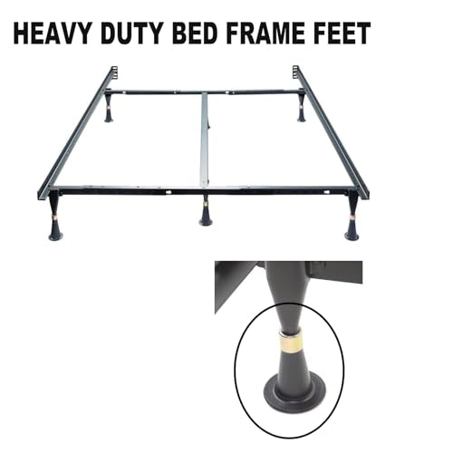 6PCS Heavy Duty Reinforced Bed Frame Legs - 3.5 Inch Height
