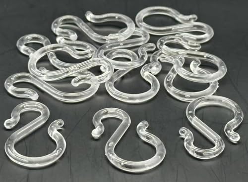 ZIOJOVK 12 Pack 1.7 Inch Clear Plastic Punch Bowl Cup Hooks for Serveware