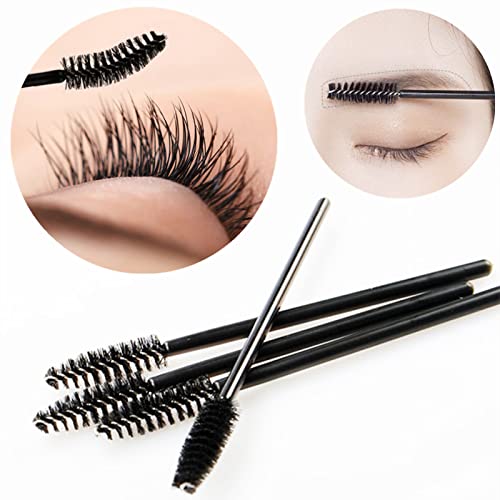 BTYMS 100 Pcs Disposable Eyelash Spoolies Brushes & Lash Wands