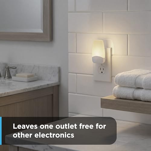 GE Plug-In LED Night Light with Dusk to Dawn Sensor, 2 Pack, Warm White
