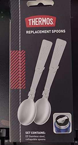 THERMOS Stainless Steel Collapsible Replacement Spoons - 2-Pack