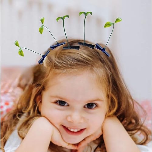 TENBOR 20 Pcs Bean Sprout Hair Clips - Cute Little Grass Hairpins