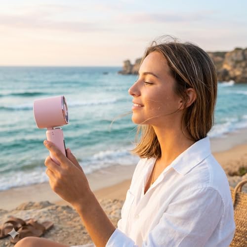 LONCIN Portable Handheld Fan with Semiconductor Cooling, 199 Speeds