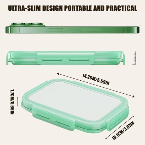 LUSTRIB Travel Soap Case - Leak-Proof Silicone Holder with Drain Tray