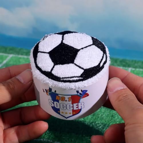 JOMBOTIK Soccer Hand Towels - 2 Pack 12x12 Inch Cotton Sports Gift