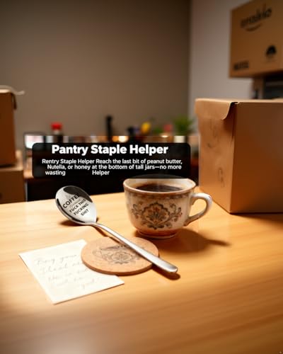 Engraved Stainless Steel Coffee Spoon - Unique Gift for Coffee Lovers