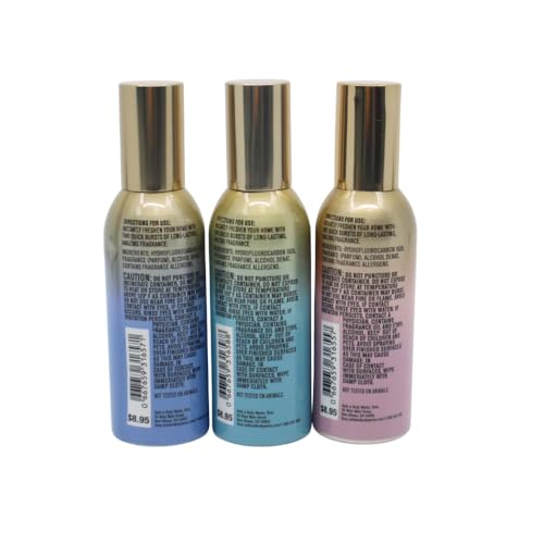 Bath & Body Works LAUNDRY DAY, CHAMPAGNE TOAST, ENDLESS WEEKEND Concentrated Room Spray 3pc bundle Gift Set with a Blue Bow for Holiday 1.5 oz each
