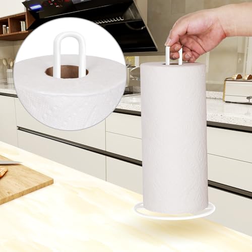 White Paper Towel Holder for Kitchen Organization - OBODING