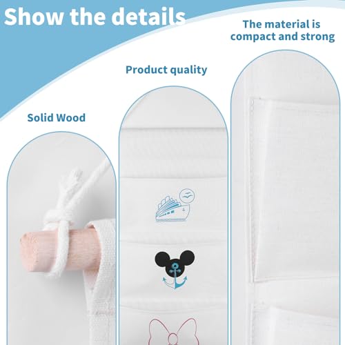 3-Pocket Fish Extender Hanger - White for Disney Cruise Door Decor